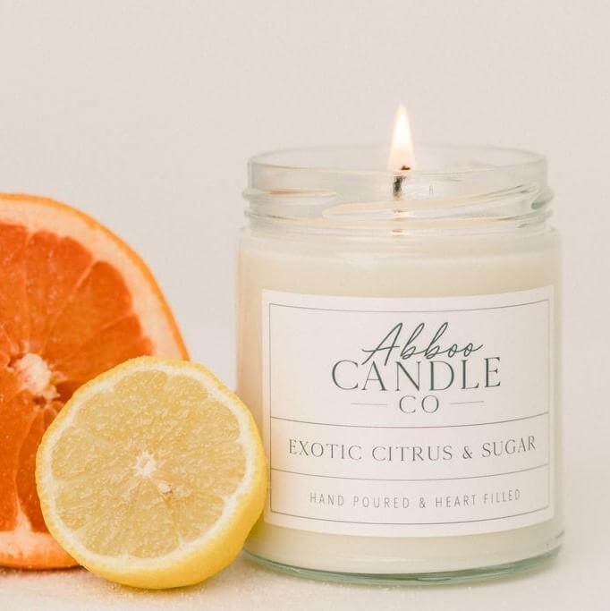 Exotic Citrus and Sugar Soy Candle - Abboo Candle Co