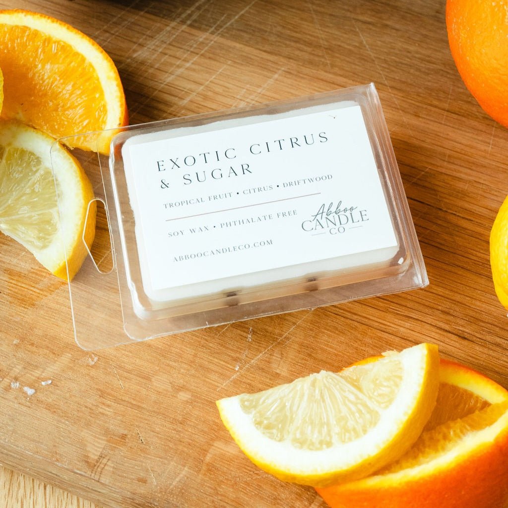 Exotic Citrus and Sugar Soy Wax Melts - Abboo Candle Co