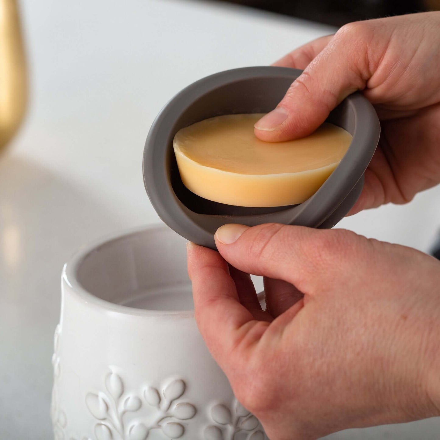 Flip Dish Wax Melt Warmer: Mint Leaf - Abboo Candle Co