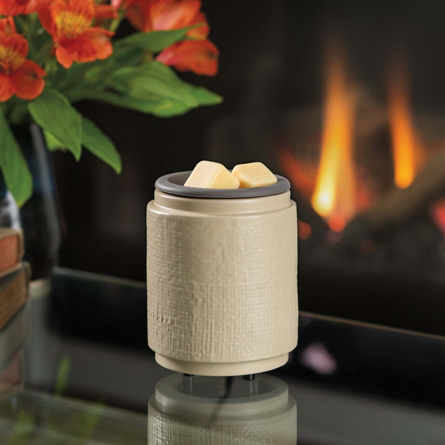 Flip Dish Wax Melt Warmer: Natural Linen - Abboo Candle Co