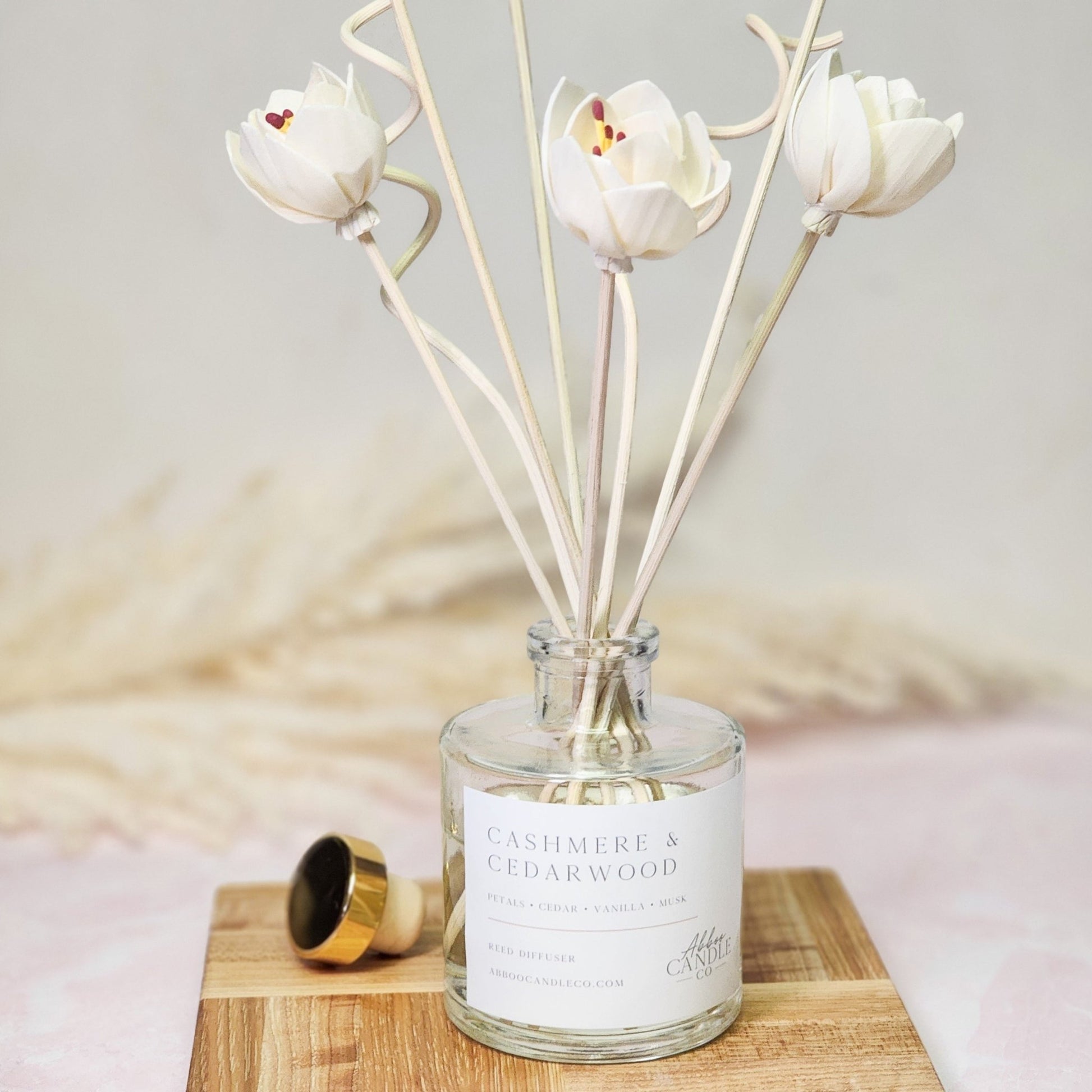 Flower Reed Diffuser - choice of scent - Abboo Candle Co