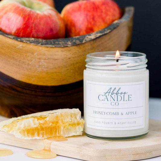 Honeycomb and Apple Soy Candle - Abboo Candle Co