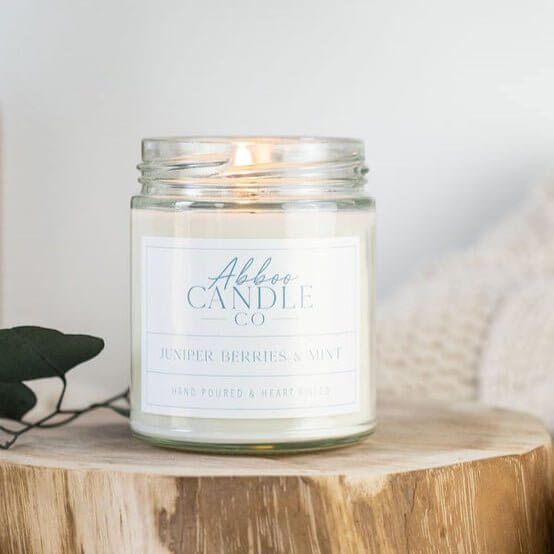 Juniper Berries and Mint Soy Candle - Abboo Candle Co