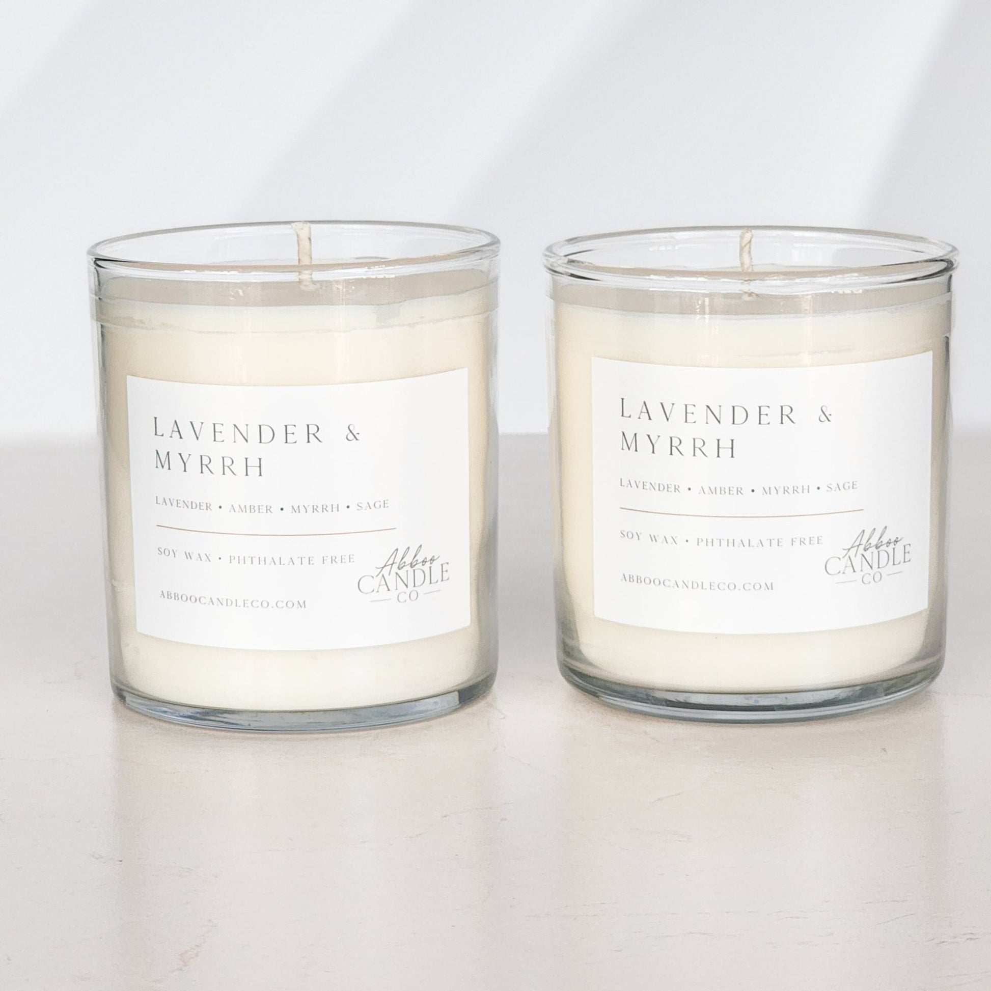Lavender and Myrrh Soy Candle Bundle - Abboo Candle Co
