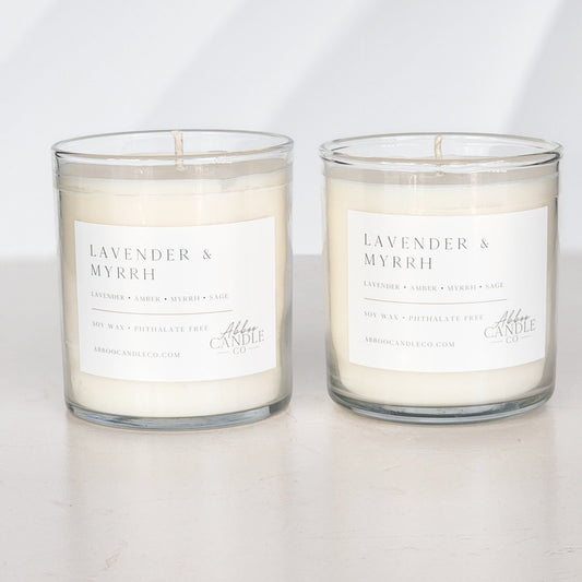 Lavender and Myrrh Soy Candle Bundle - Abboo Candle Co