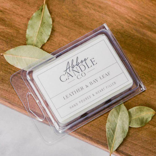 Leather and Bay Leaf Soy Wax Melts - Abboo Candle Co