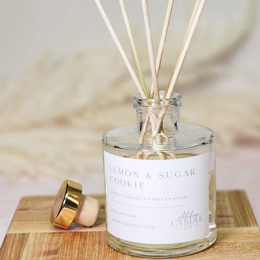 Lemon and Sugar Cookie Reed Diffuser - Abboo Candle Co