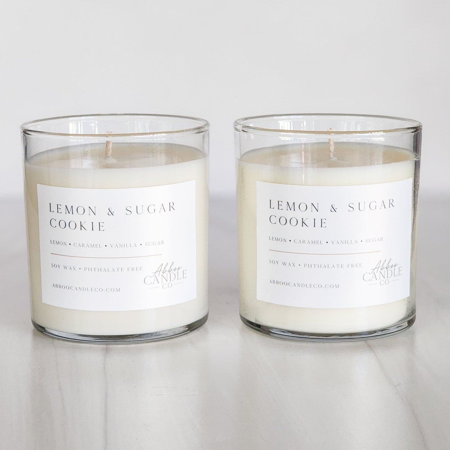 Lemon and Sugar Cookie Soy Candle Bundle - Abboo Candle Co