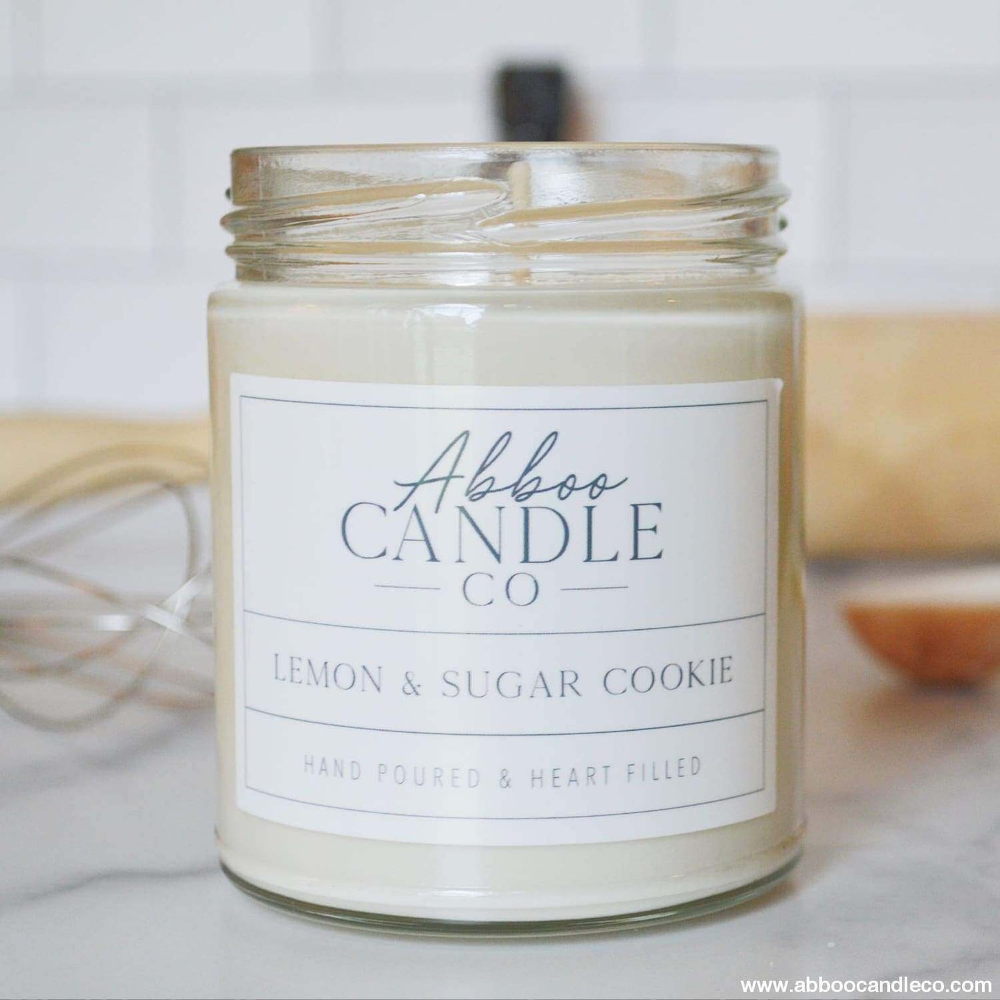 Lemon and Sugar Cookie Soy Candle - Abboo Candle Co