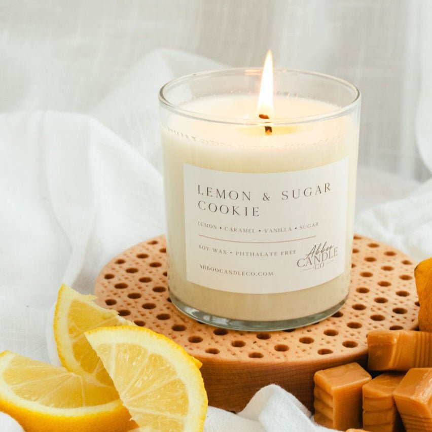 Lemon and Sugar Cookie Tumbler Soy Candle - Abboo Candle Co