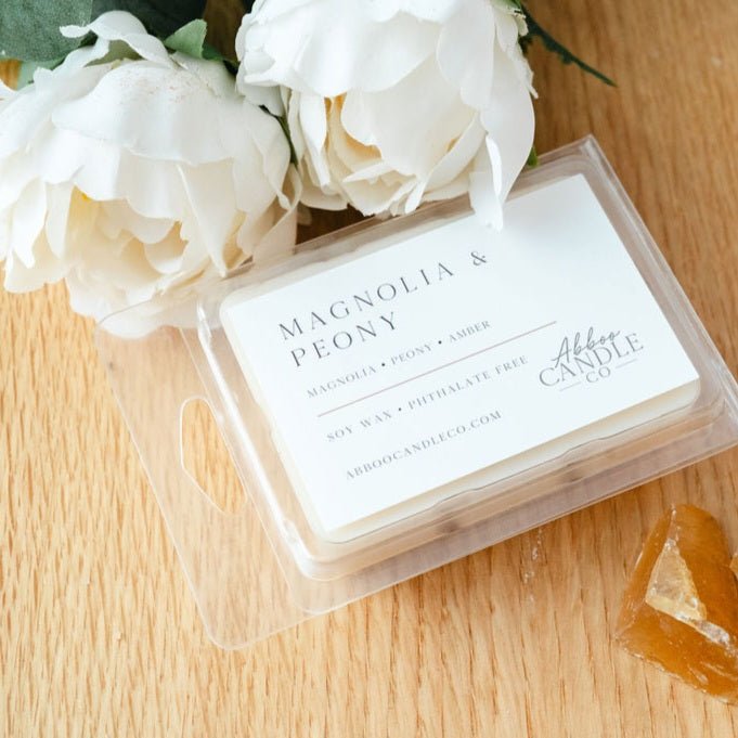 Magnolia and Peony Soy Wax Melts - Abboo Candle Co