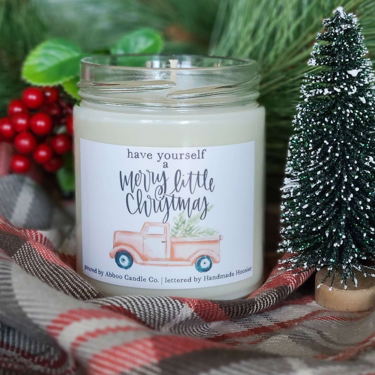 Merry Little Christmas Soy Candle - Abboo Candle Co