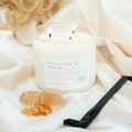 Ocean Air and Amber 3-Wick Soy Candle - Abboo Candle Co