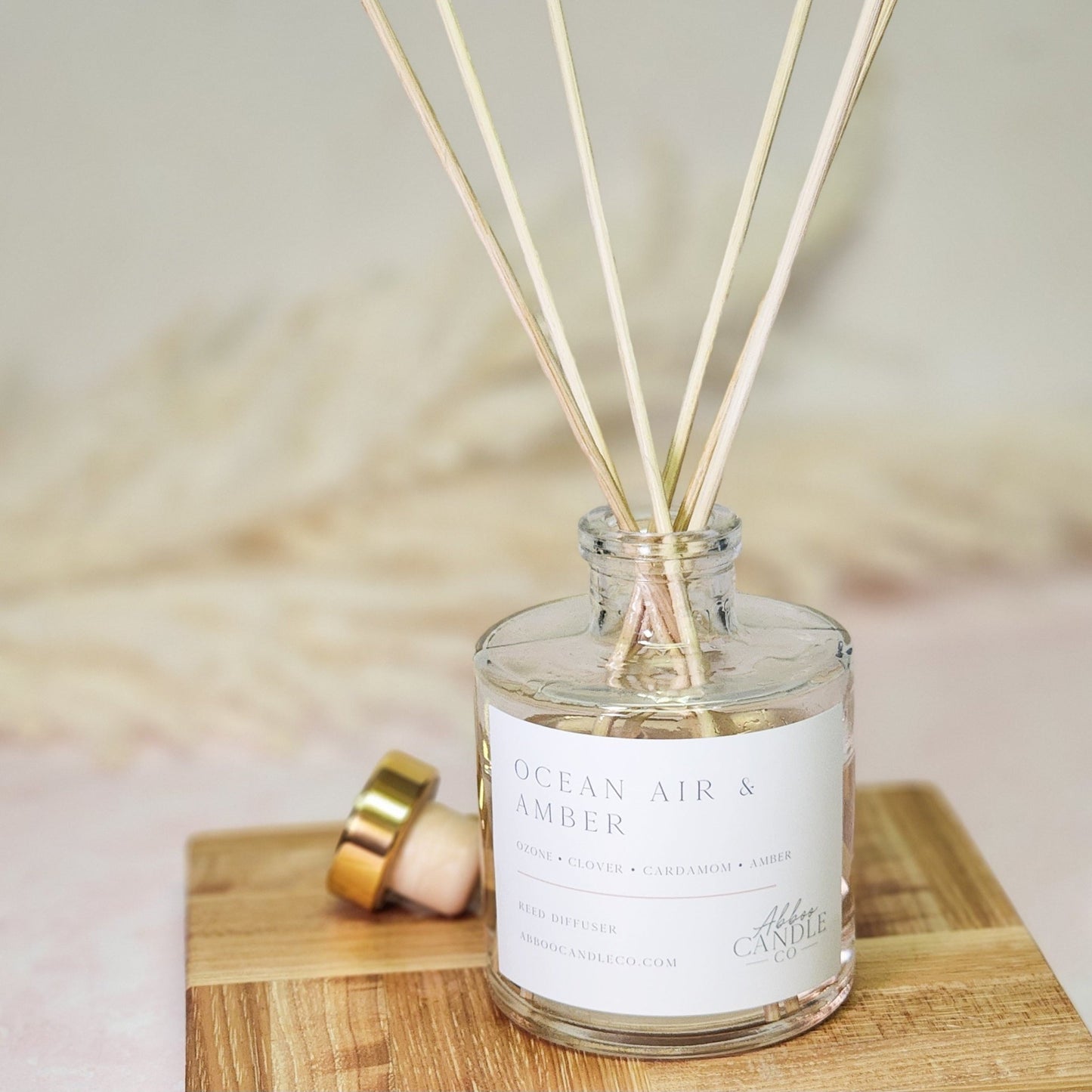 Ocean Air and Amber Reed Diffuser - Abboo Candle Co