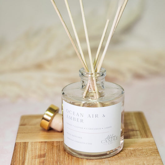 Ocean Air and Amber Reed Diffuser - Abboo Candle Co