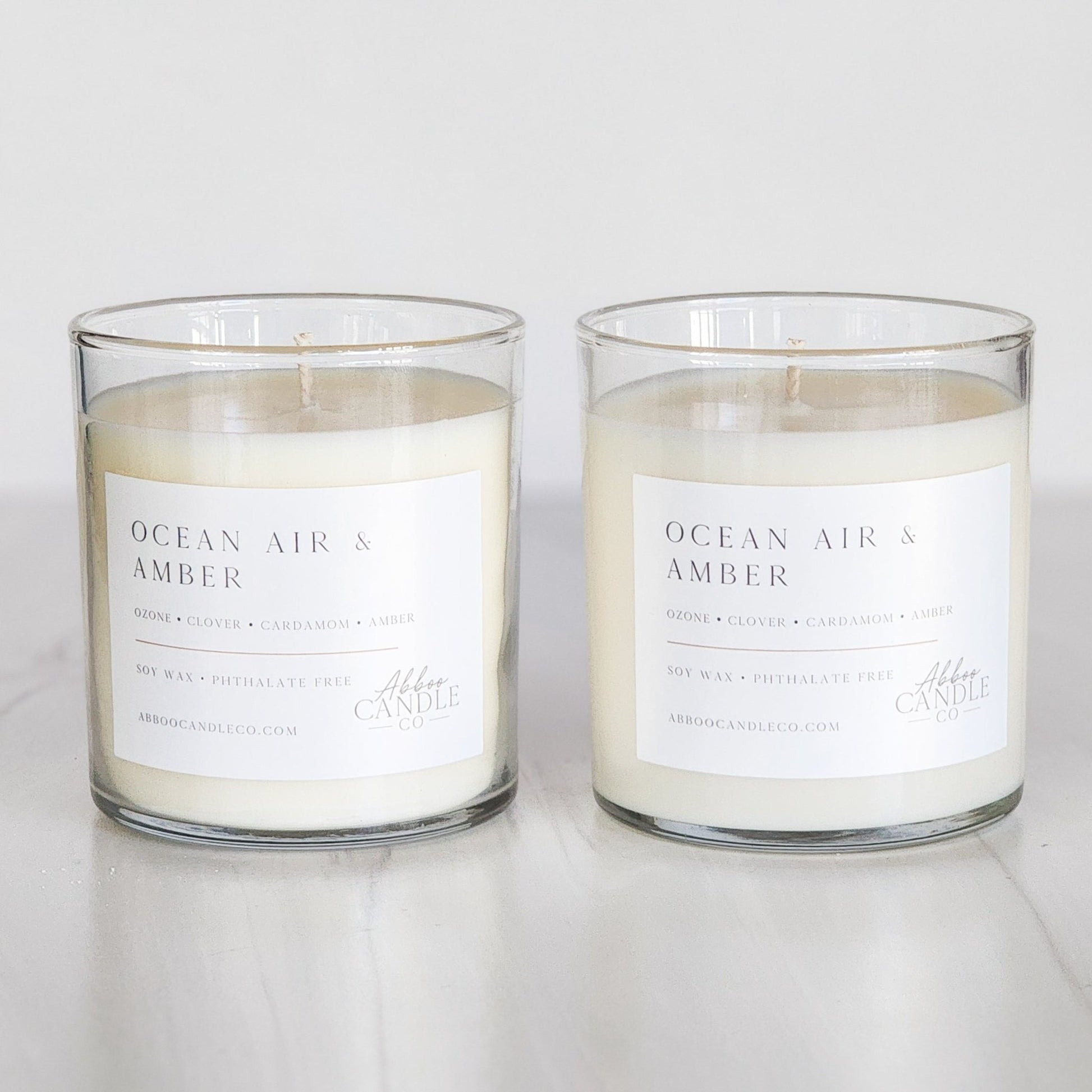 Ocean Air and Amber Soy Candle Bundle - Abboo Candle Co
