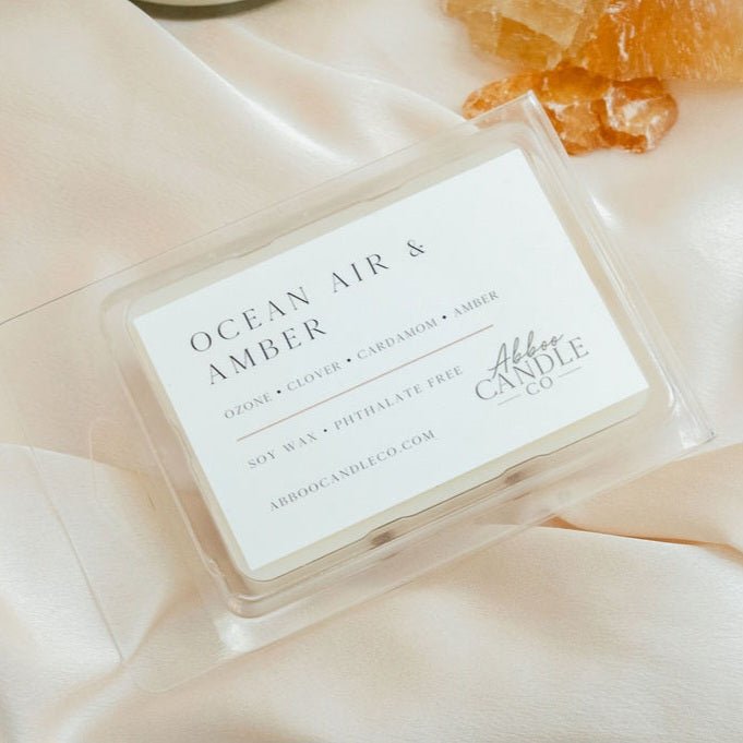 Ocean Air and Amber Soy Wax Melts - Abboo Candle Co