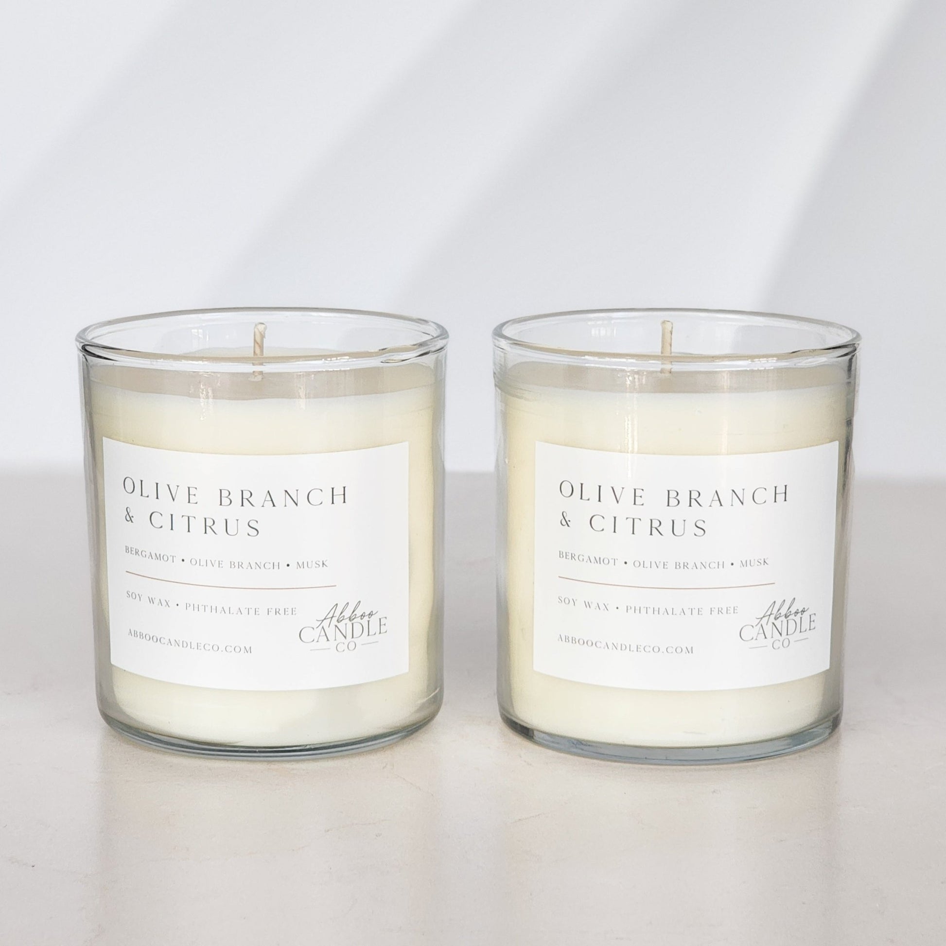 Olive Branch and Citrus Soy Candle Bundle - Abboo Candle Co