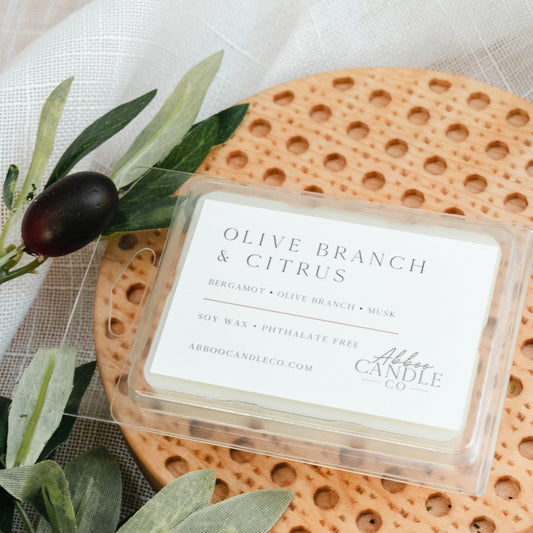 Olive Branch and Citrus Soy Wax Melts - Abboo Candle Co