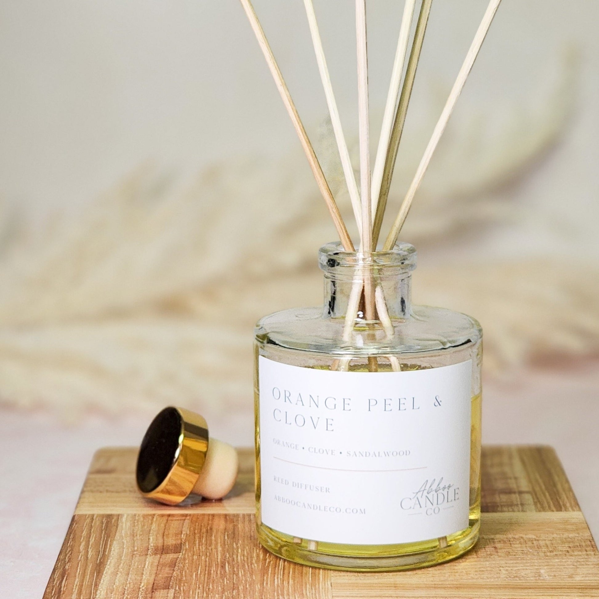 Orange Peel and Clove Reed Diffuser - Abboo Candle Co