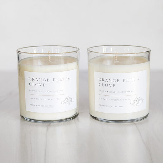 Orange Peel and Clove Soy Candle Bundle - Abboo Candle Co