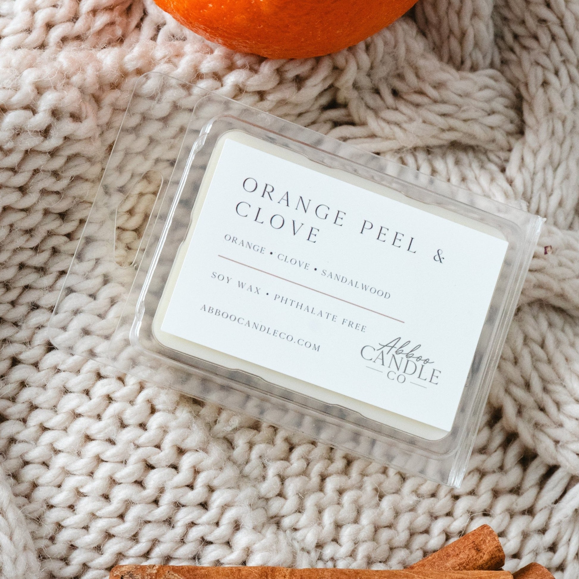 Orange Peel and Clove Soy Wax Melts - Abboo Candle Co