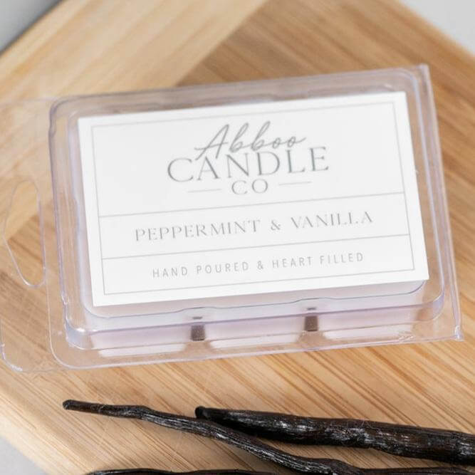 Peppermint and Vanilla Soy Wax Melts - Abboo Candle Co
