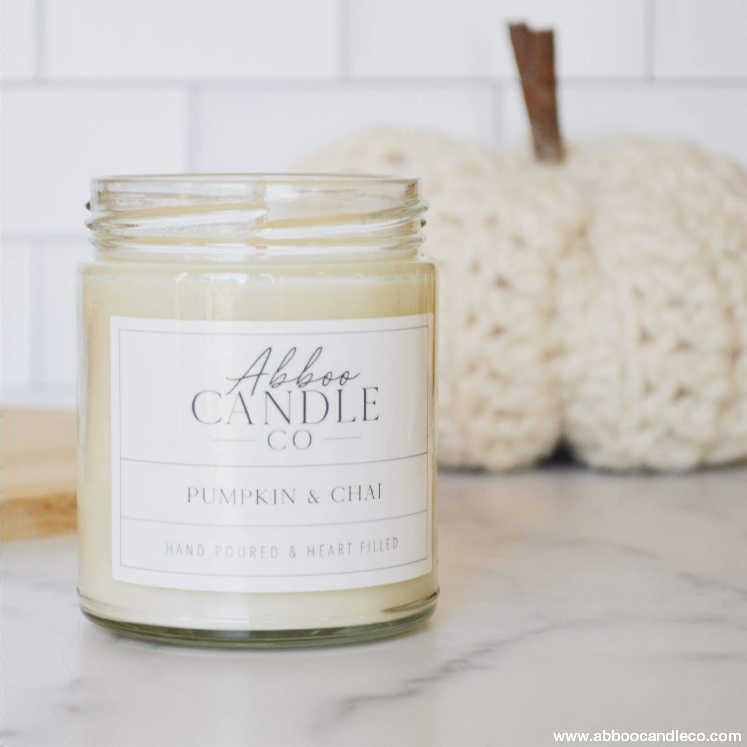Pumpkin and Chai Soy Candle - Abboo Candle Co