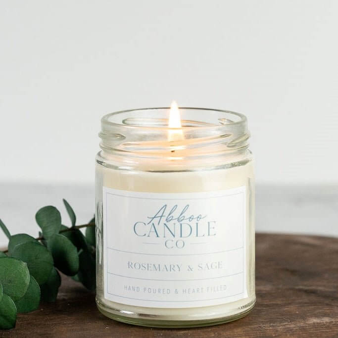 Rosemary and Sage Soy Candle - Abboo Candle Co