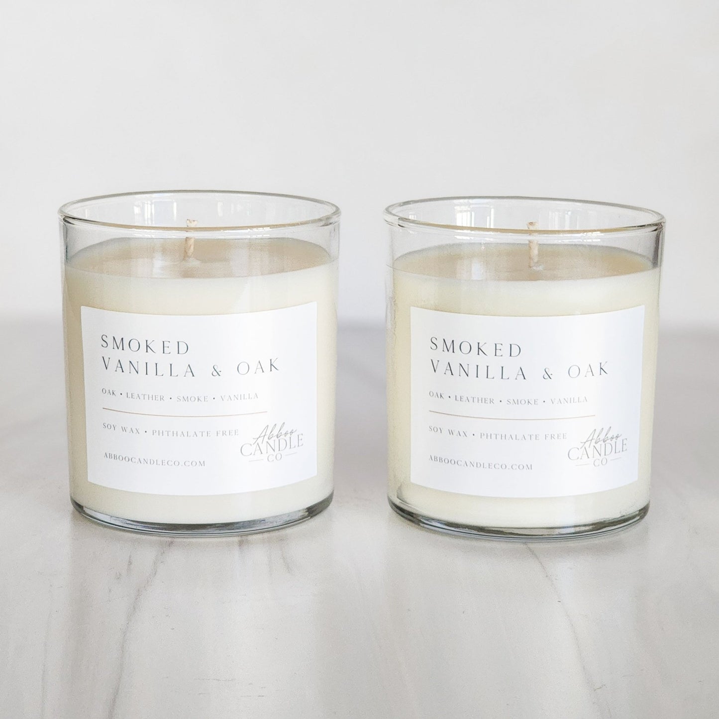 Smoked Vanilla and Oak Soy Candle Bundle - Abboo Candle Co