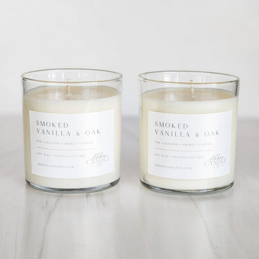 Smoked Vanilla and Oak Soy Candle Bundle - Abboo Candle Co