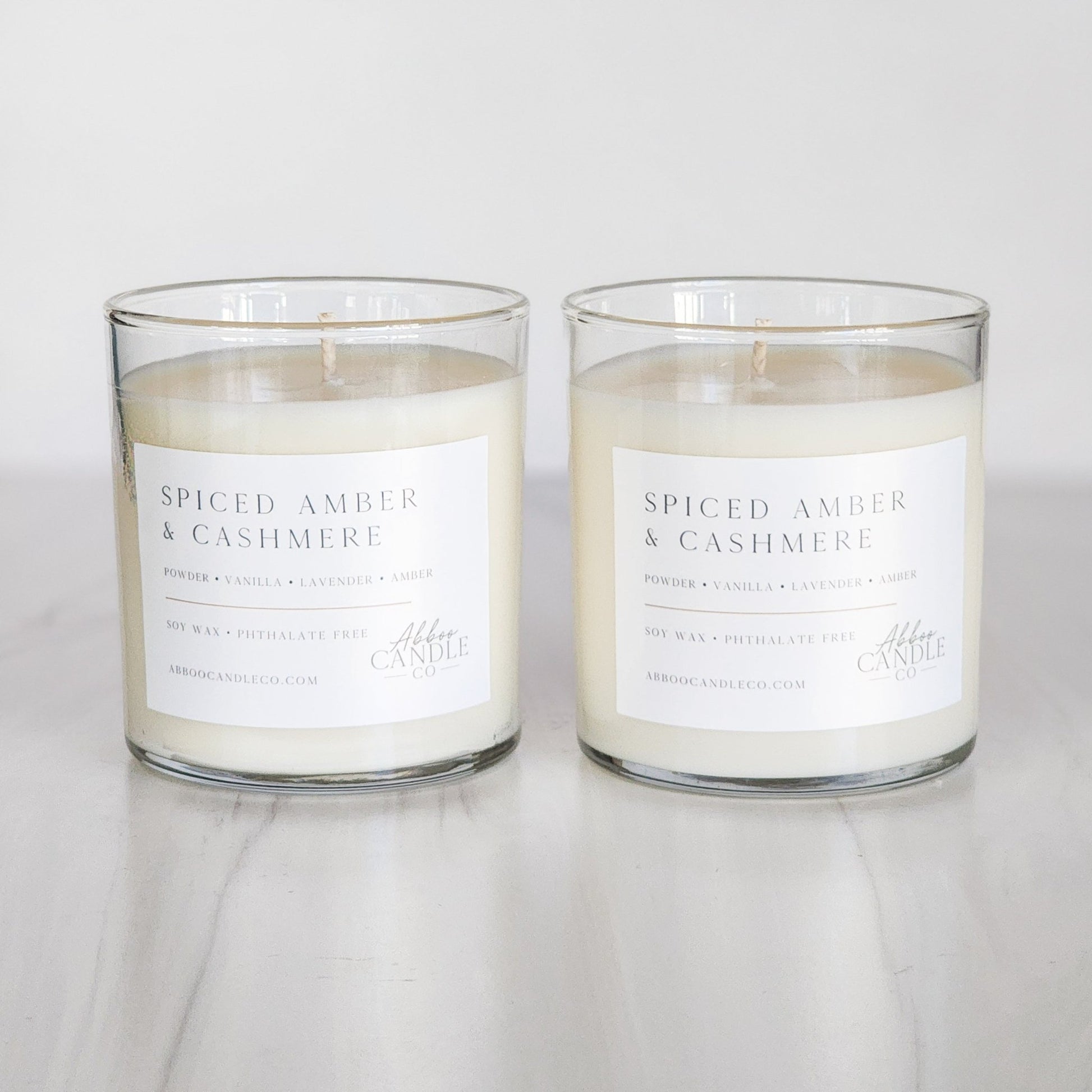 Spiced Amber and Cashmere Soy Candle Bundle - Abboo Candle Co