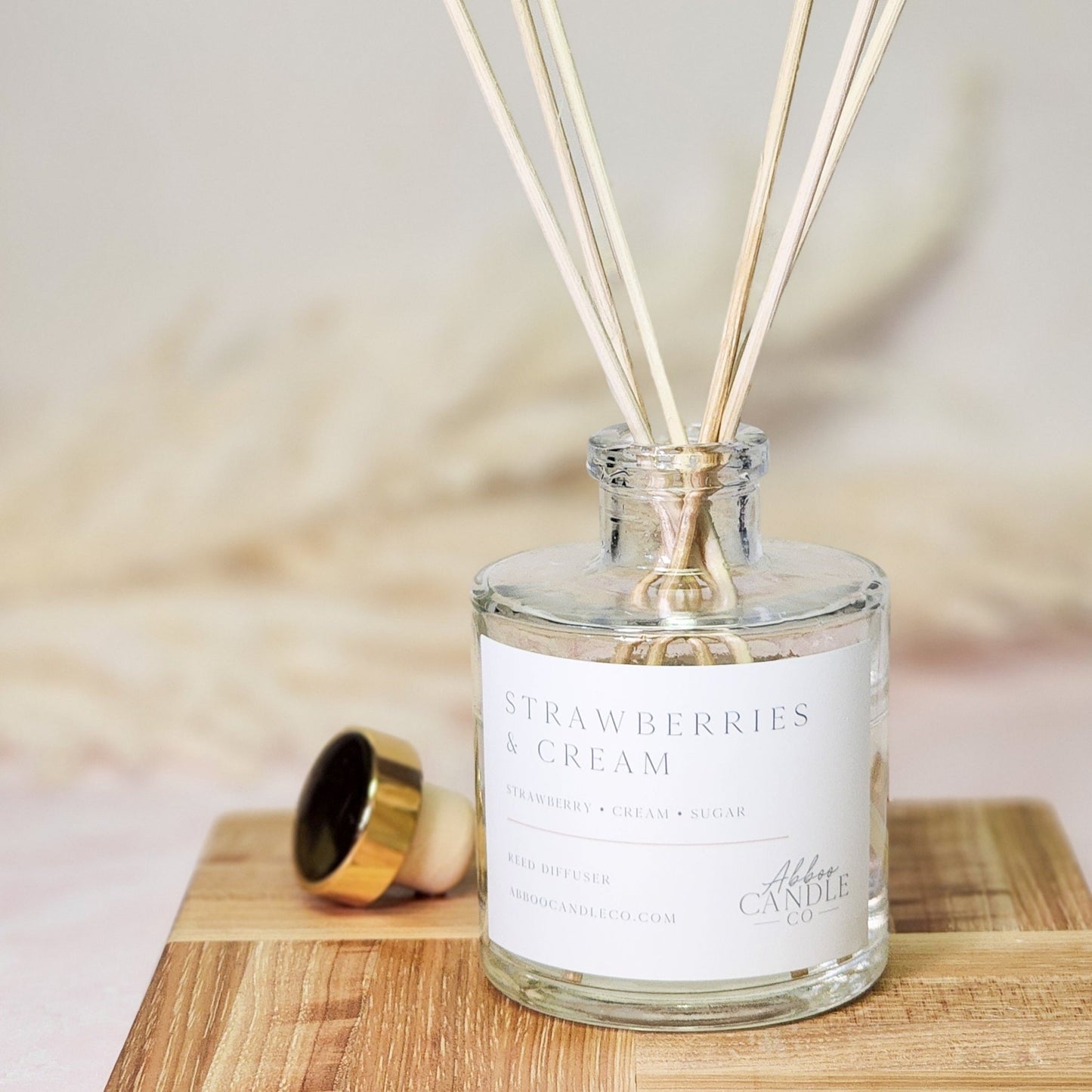 Strawberries and Cream Reed Diffuser - Abboo Candle Co