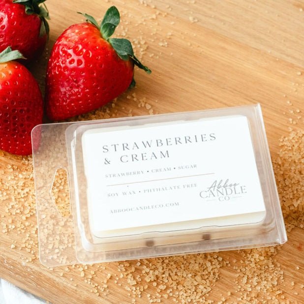 Strawberries and Cream Soy Wax Melts - Abboo Candle Co