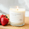 Strawberries and Cream Tumbler Soy Candle - Abboo Candle Co