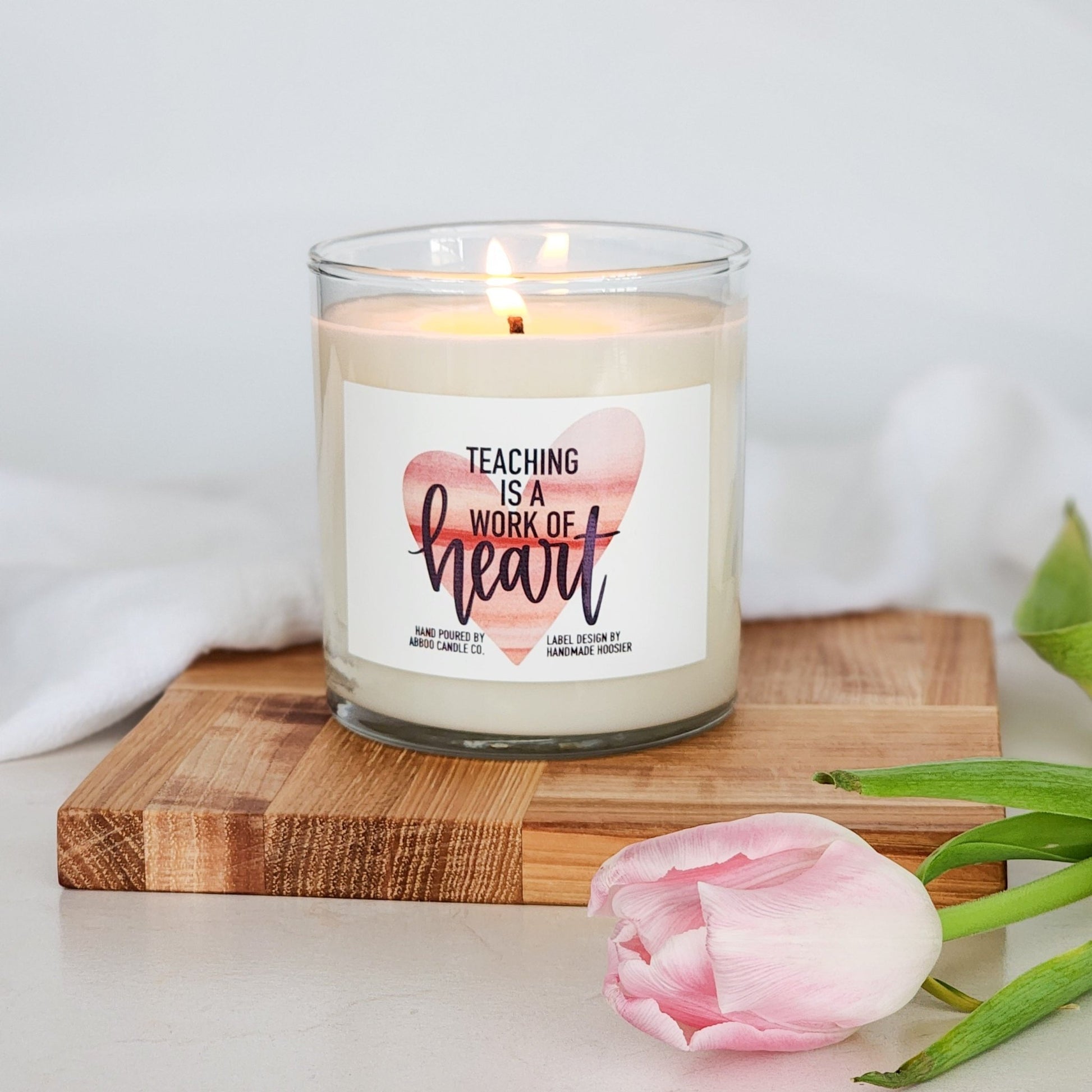 Teaching in a Work of Heart Soy Tumbler Candle - Abboo Candle Co