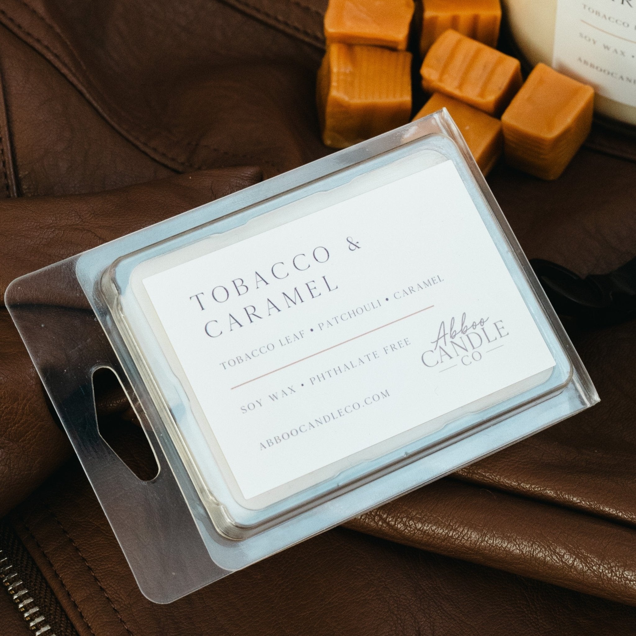 Tobacco and Caramel Soy Wax Melts - Abboo Candle Co