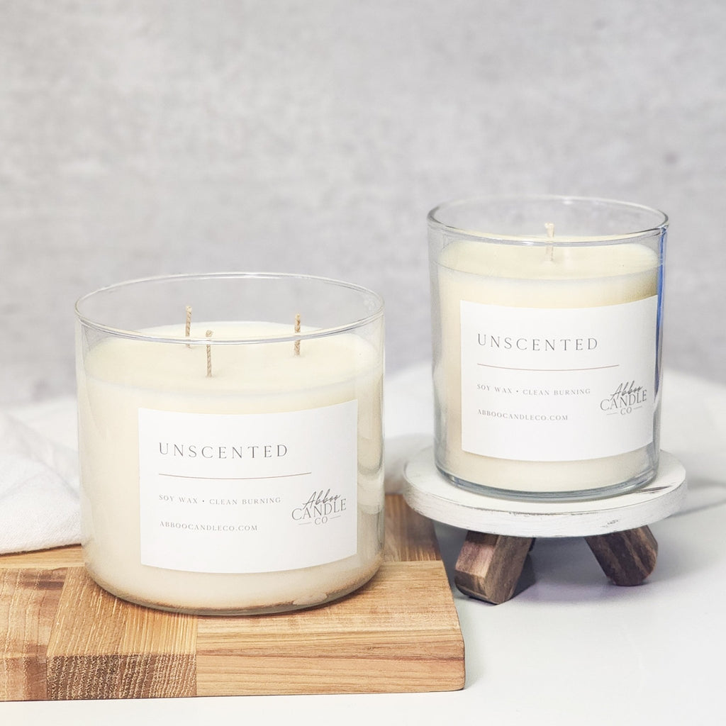 Unscented Soy Wax Candles - Abboo Candle Co