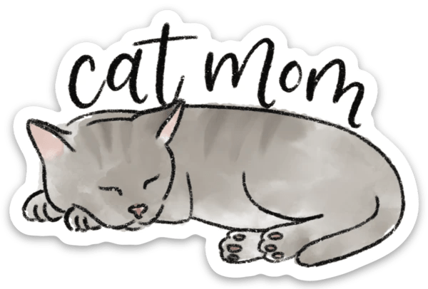 Vinyl Sticker - Cat Mom - Abboo Candle Co