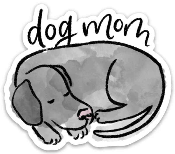 Vinyl Sticker - Dog Mom - Abboo Candle Co