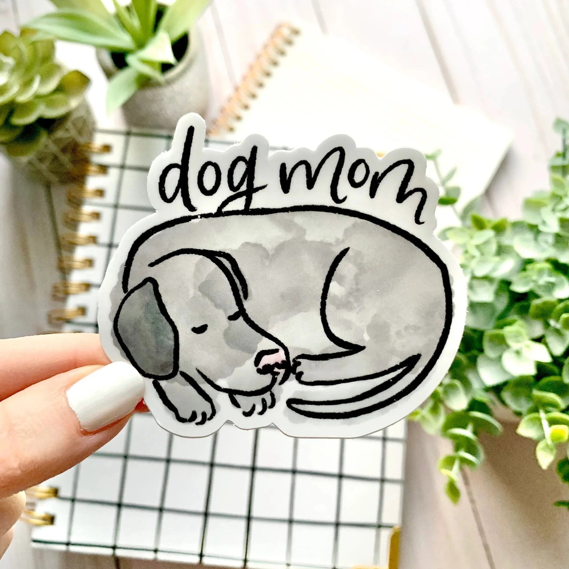 Vinyl Sticker - Dog Mom - Abboo Candle Co