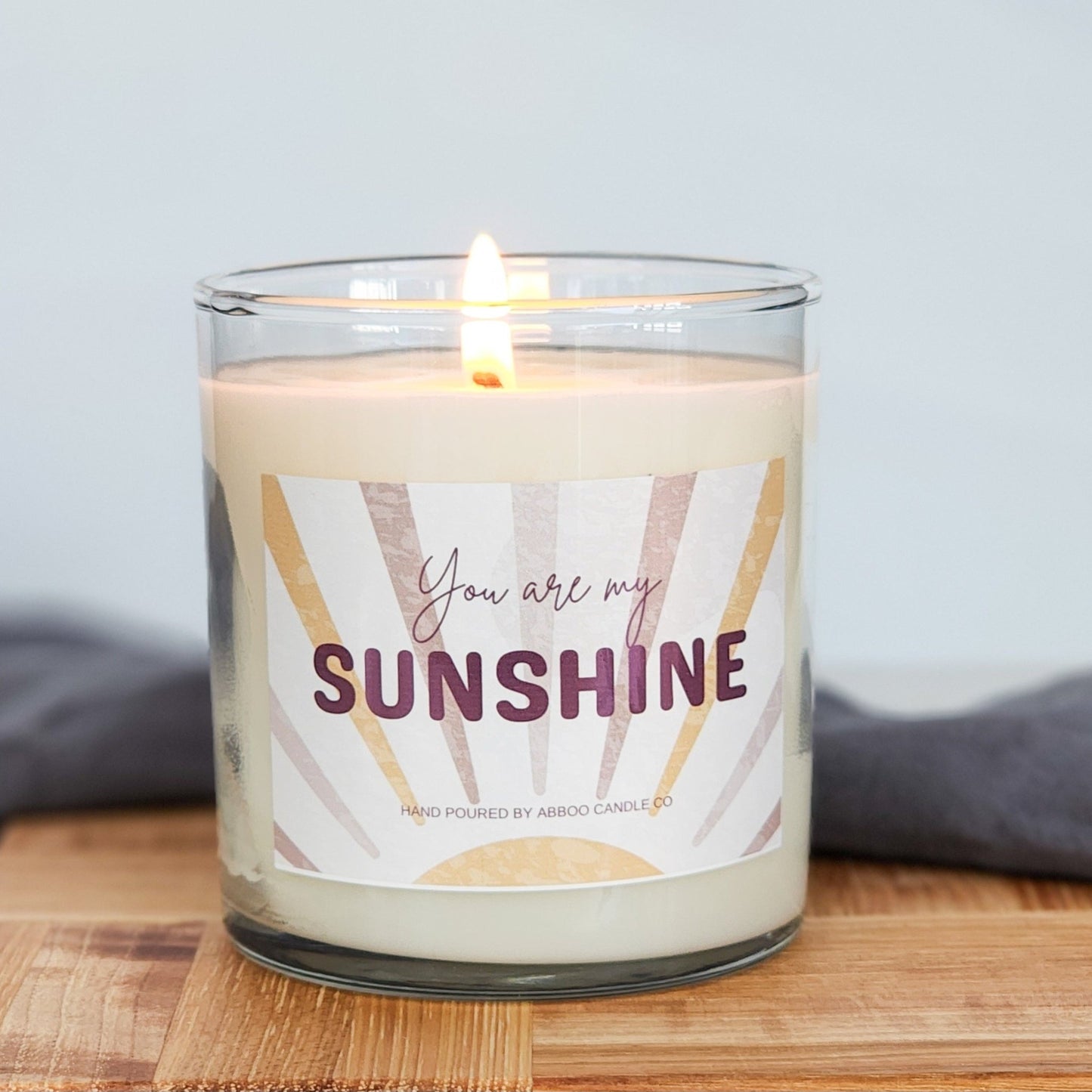 You Are My Sunshine Soy Tumbler Candle - Abboo Candle Co