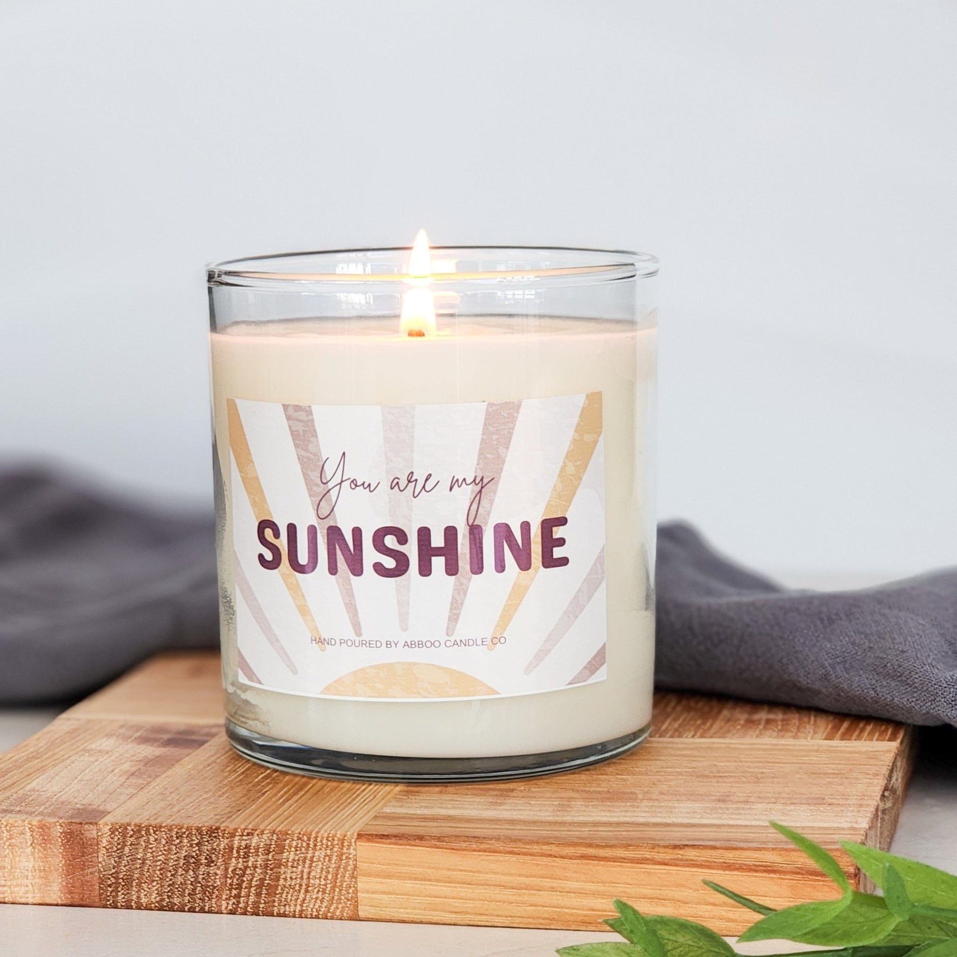 You Are My Sunshine Soy Tumbler Candle - Abboo Candle Co